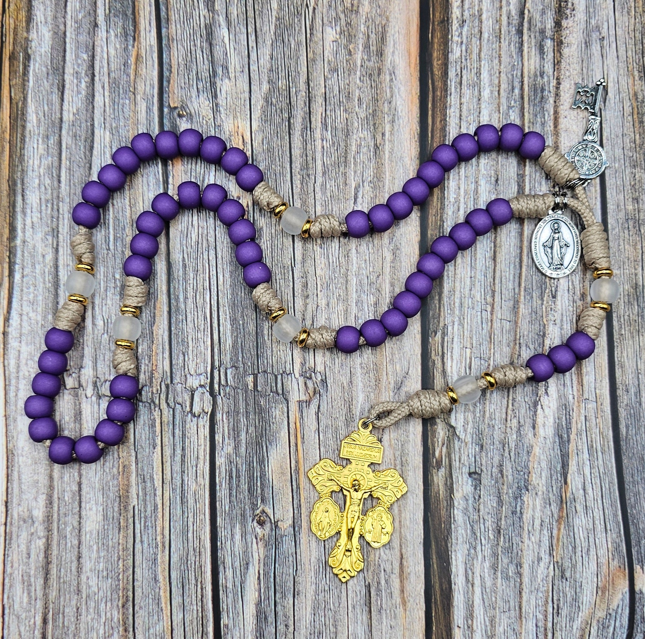 Purple Penitence Catholic Rosary