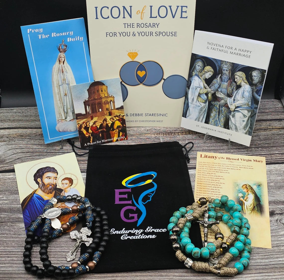 Catholic Couples Rosary Set