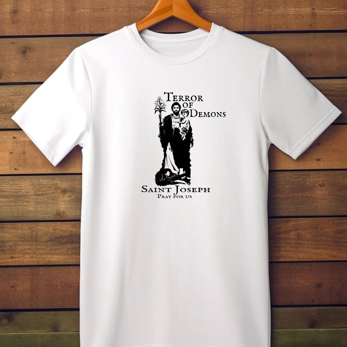 Saint Joseph Terror of demons COMBO (Rosary+Shirt)